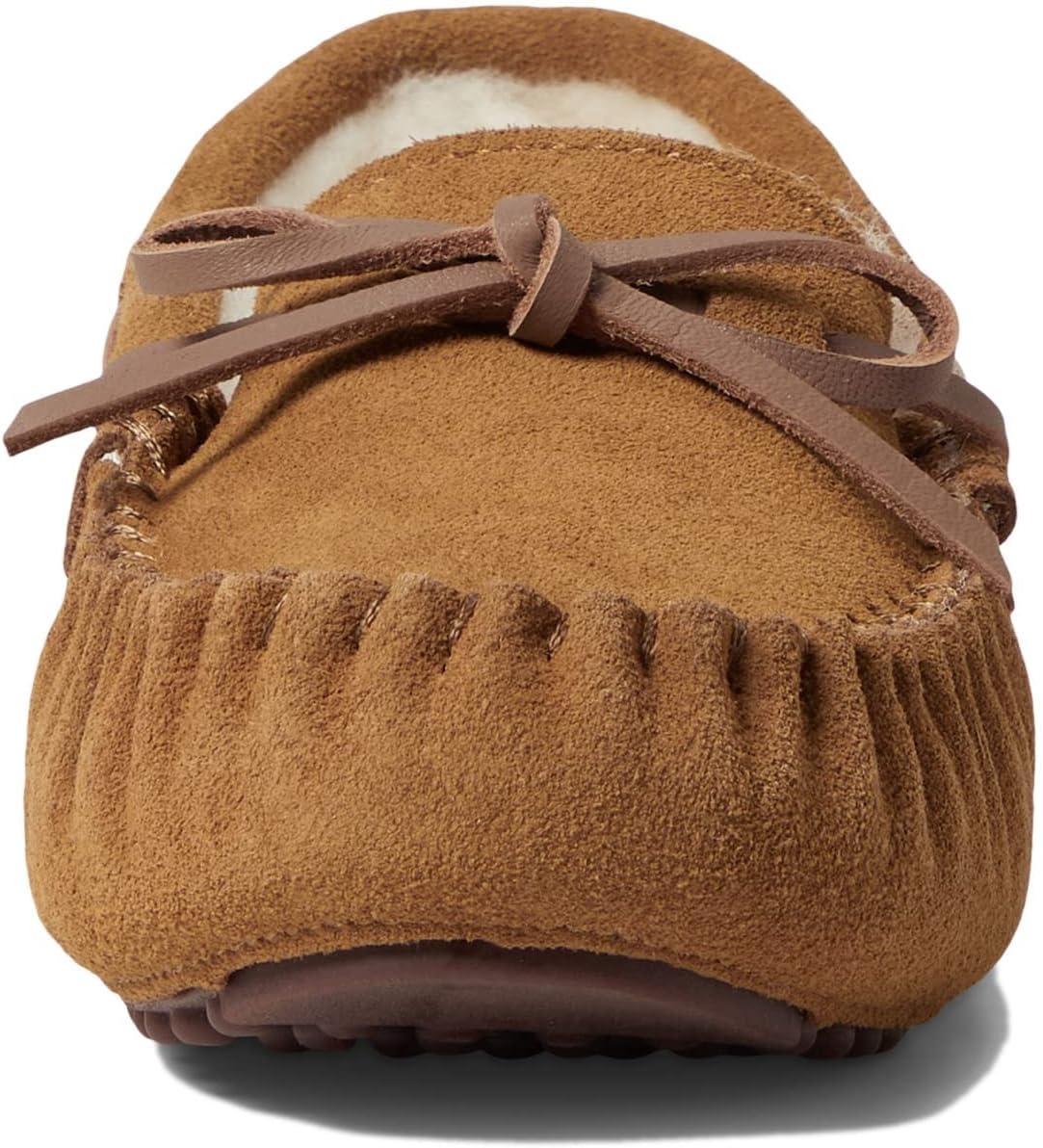 image:imageDearfoams Kids Parker Genuine Shearling Indoor and Outdoor MoccasinChestnut