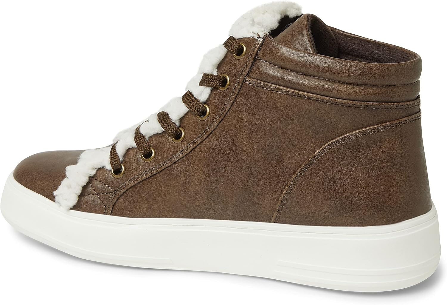 image:imageDearfoams Womens Kinsley Sport Foam Outside Zip amp Lace BootieBrown