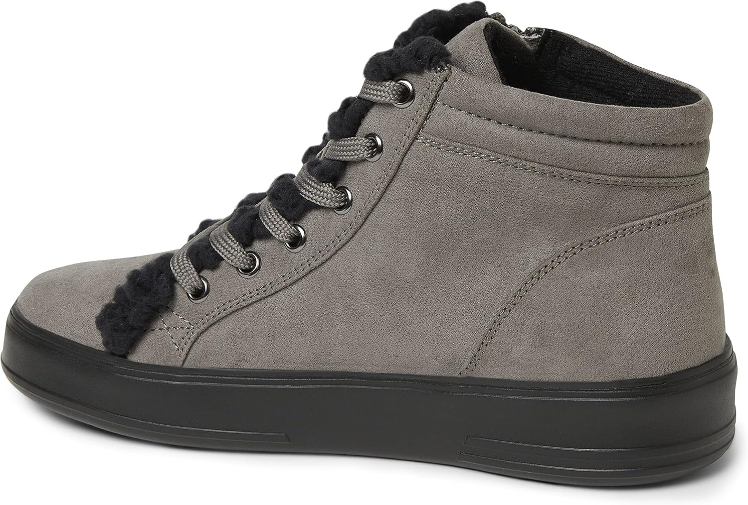 image:imageDearfoams Womens Kinsley Sport Foam Outside Zip amp Lace BootieGrey