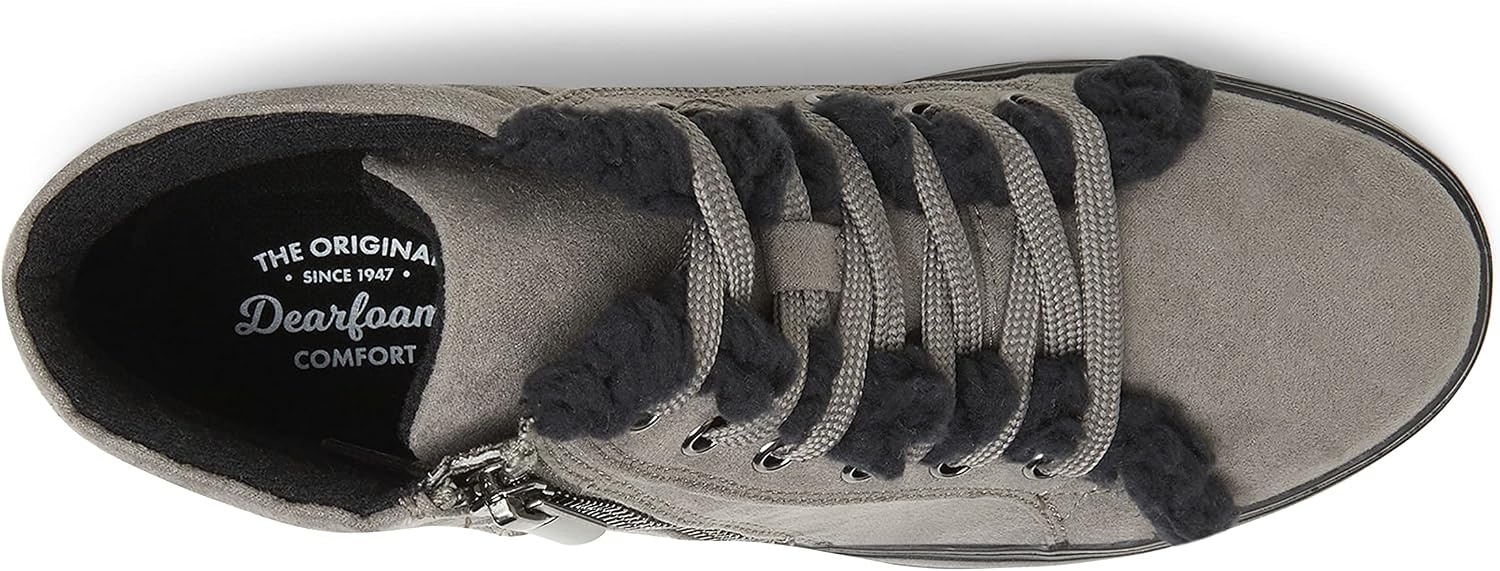 image:imageDearfoams Womens Kinsley Sport Foam Outside Zip amp Lace BootieGrey