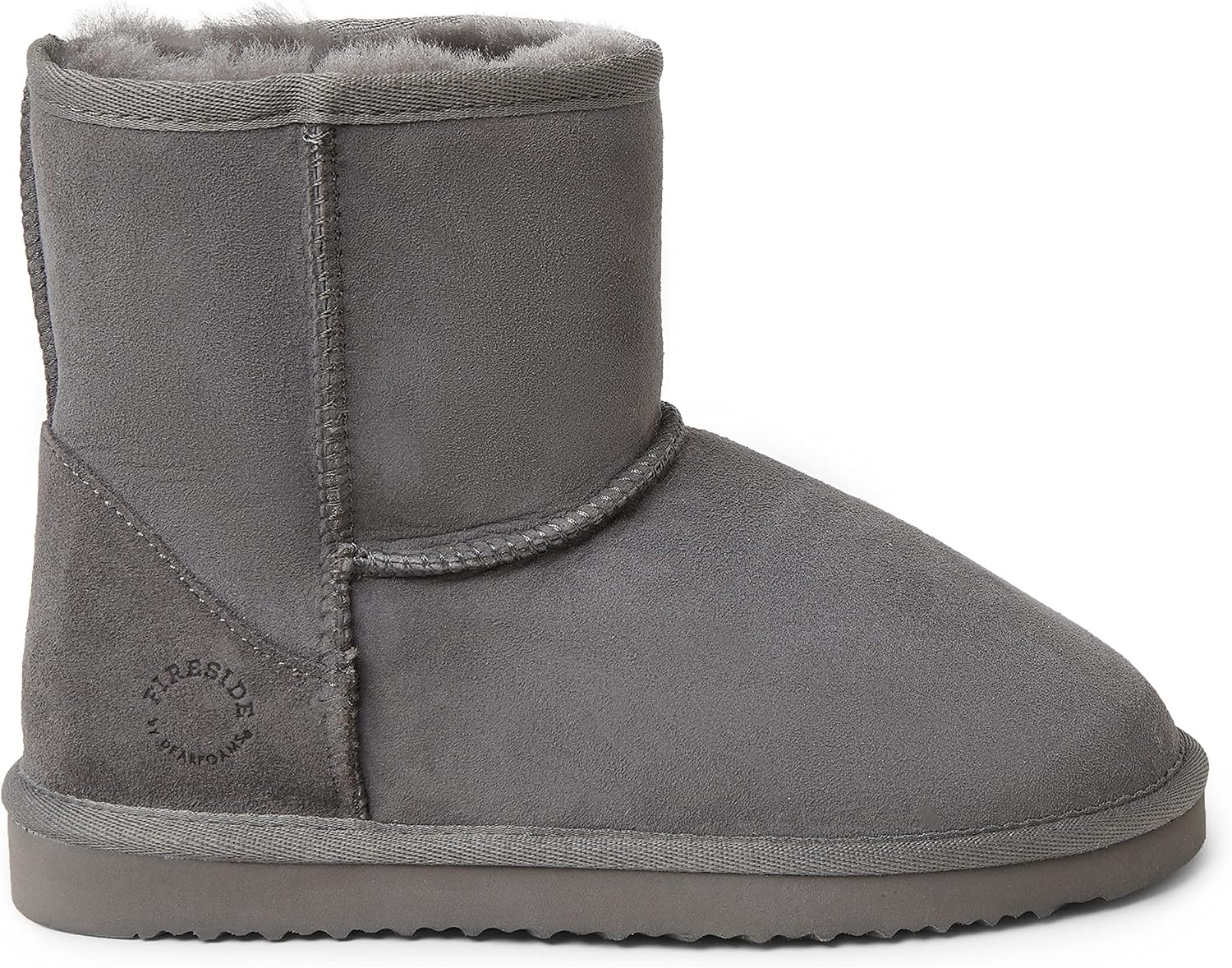 image:imageFireside by Dearfoams Womens Rosebery Genuine Shearling Water Resistant Boot Grey 8