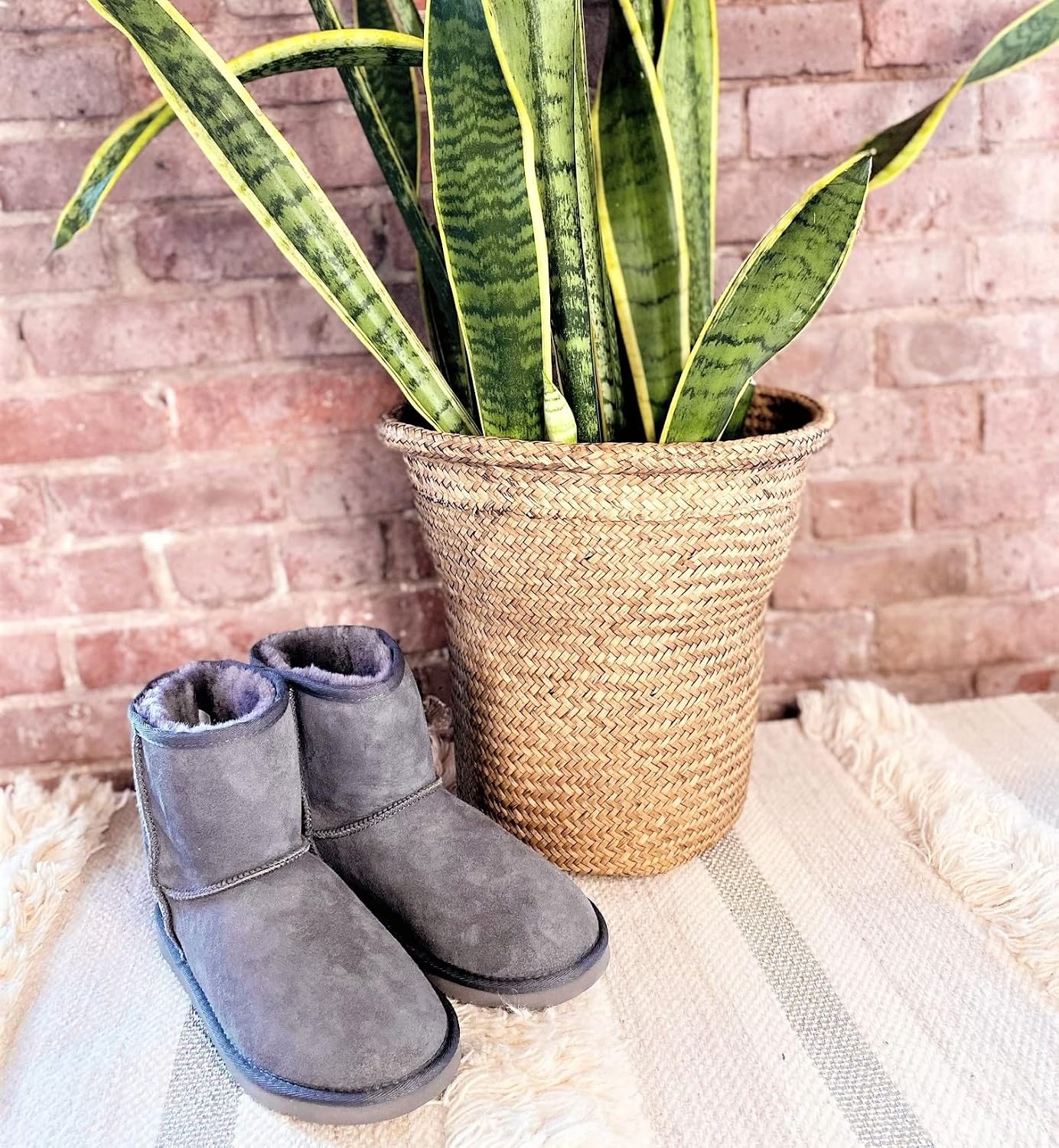 image:imageFireside by Dearfoams Womens Rosebery Genuine Shearling Water Resistant Boot Grey 9