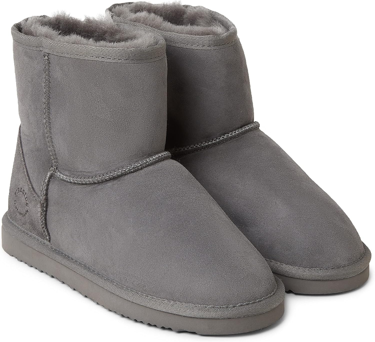 image:imageFireside by Dearfoams Womens Rosebery Genuine Shearling Water Resistant Boot Grey 9