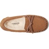 Dearfoams Kids’ Parker Genuine Shearling Indoor and Outdoor Moccasin(Chestnut)