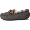 Dearfoams Kids’ Parker Genuine Shearling Indoor and Outdoor Moccasin(Grey)
