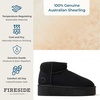 Dearfoams Riverland Genuine Shearling and Water-Resistant Micro Bootie Black 10 M
