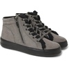 Dearfoams Women’s Kinsley Sport Foam Outside Zip & Lace Bootie(Grey)