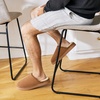 Dearfoams mens Memory Foam House Shoes, Slip on Microsuede Clog, Furry Lined Slippers(Chestnut Tan)