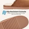 Dearfoams mens Memory Foam House Shoes, Slip on Microsuede Clog, Furry Lined Slippers(Chestnut Tan)