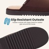 Dearfoams mens Memory Foam House Shoes, Slip on Microsuede Clog, Furry Lined Slippers(Coffee Brown)