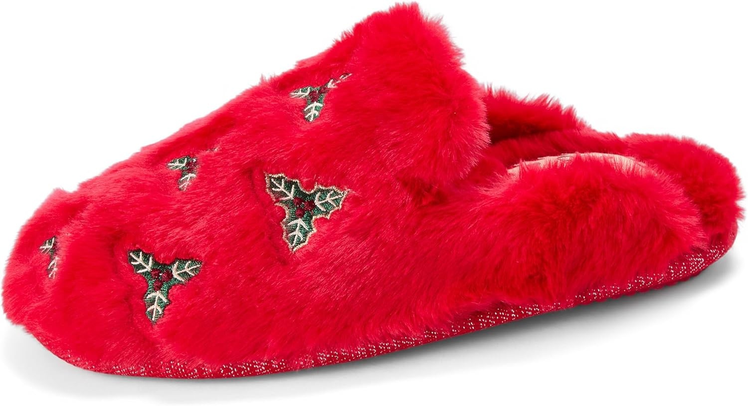 image:imageDearfoams Womens Novelty Gift Teddy Sherpa Scuff Slip On House ShoeCayenne