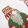 Dearfoams White and Red Holiday Gnomes Embroiderd Rectangle Accent Throw Pillow,14″x22″