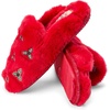 Dearfoams Women’s Novelty Gift Teddy Sherpa Scuff Slip On House Shoe(Cayenne)