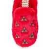 Dearfoams Women’s Novelty Gift Teddy Sherpa Scuff Slip On House Shoe(Cayenne)