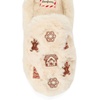 Dearfoams Women’s Novelty Gift Teddy Sherpa Scuff Slip On House Shoe(Creme Brulee)