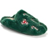 Dearfoams Women’s Novelty Gift Teddy Sherpa Scuff Slip On House Shoe(Spruce)