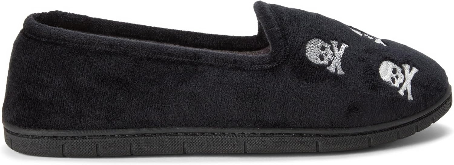 image:imageDearfoams Womens Rachel Velour Closed BackBlack 1
