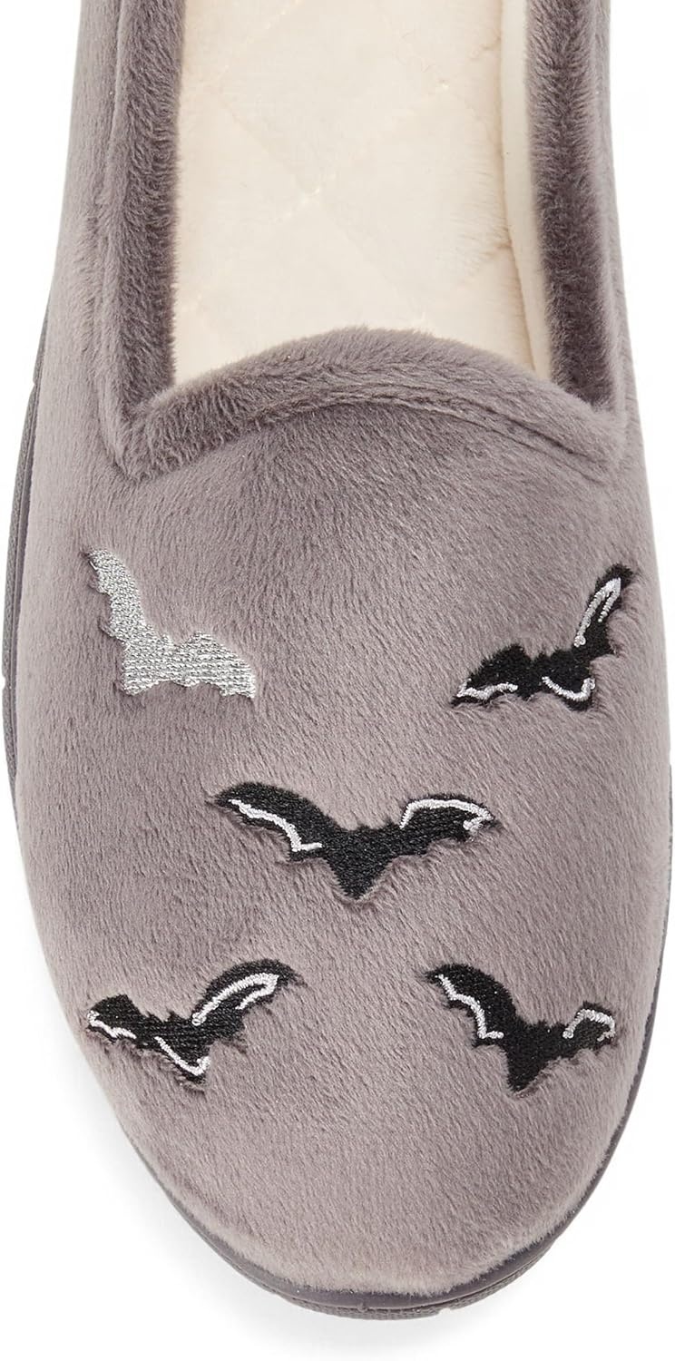 image:imageDearfoams Womens Rachel Velour Closed BackPavement