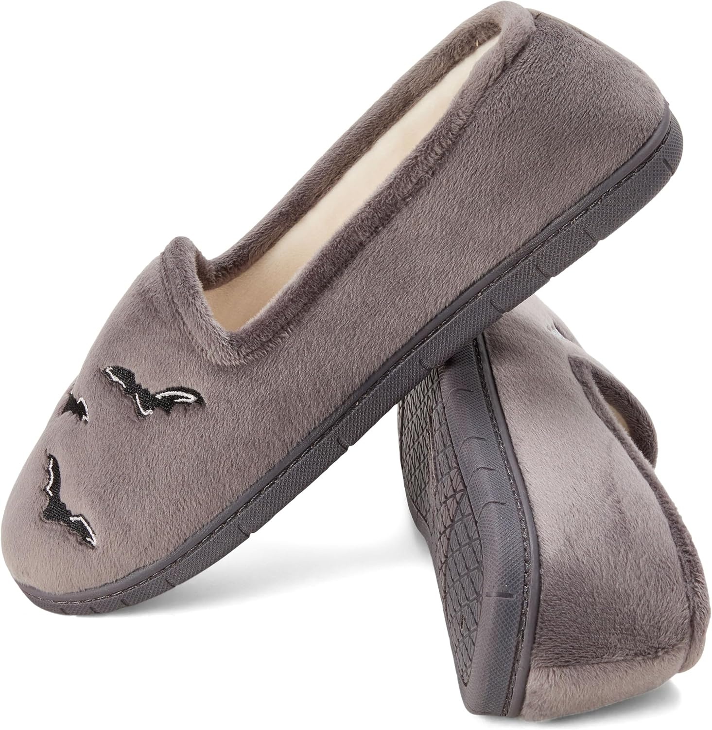 image:imageDearfoams Womens Rachel Velour Closed BackPavement