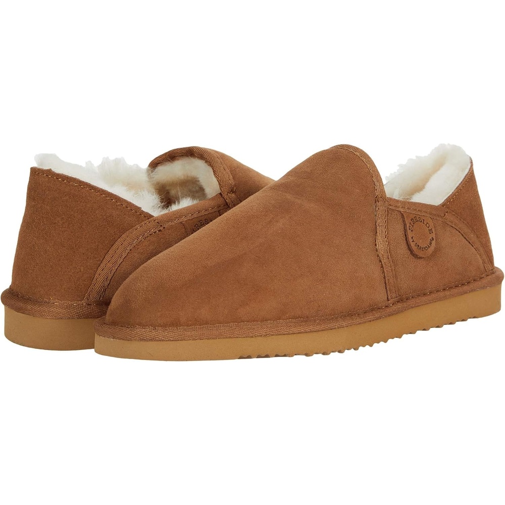 image:imageDearfoams Mens Hobart Genuine Shearling Closed BackChestnut