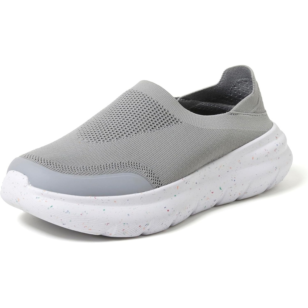 image:imageDearfoams Mens Knox Collapse Back Lightweight Slip on SneakerSleet