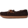 Dearfoams Men’s Nelson Bay Genuine Shearling Indoor/Outdoor Moccasin Slipper(Coffee)
