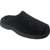 Dearfoams Men’s Microfiber Terry Clog with Memory Foam Slippers (Large, Black)