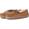 Dearfoams Men’s Nelson Bay Genuine Shearling Indoor/Outdoor Moccasin Slipper(Chestnut)