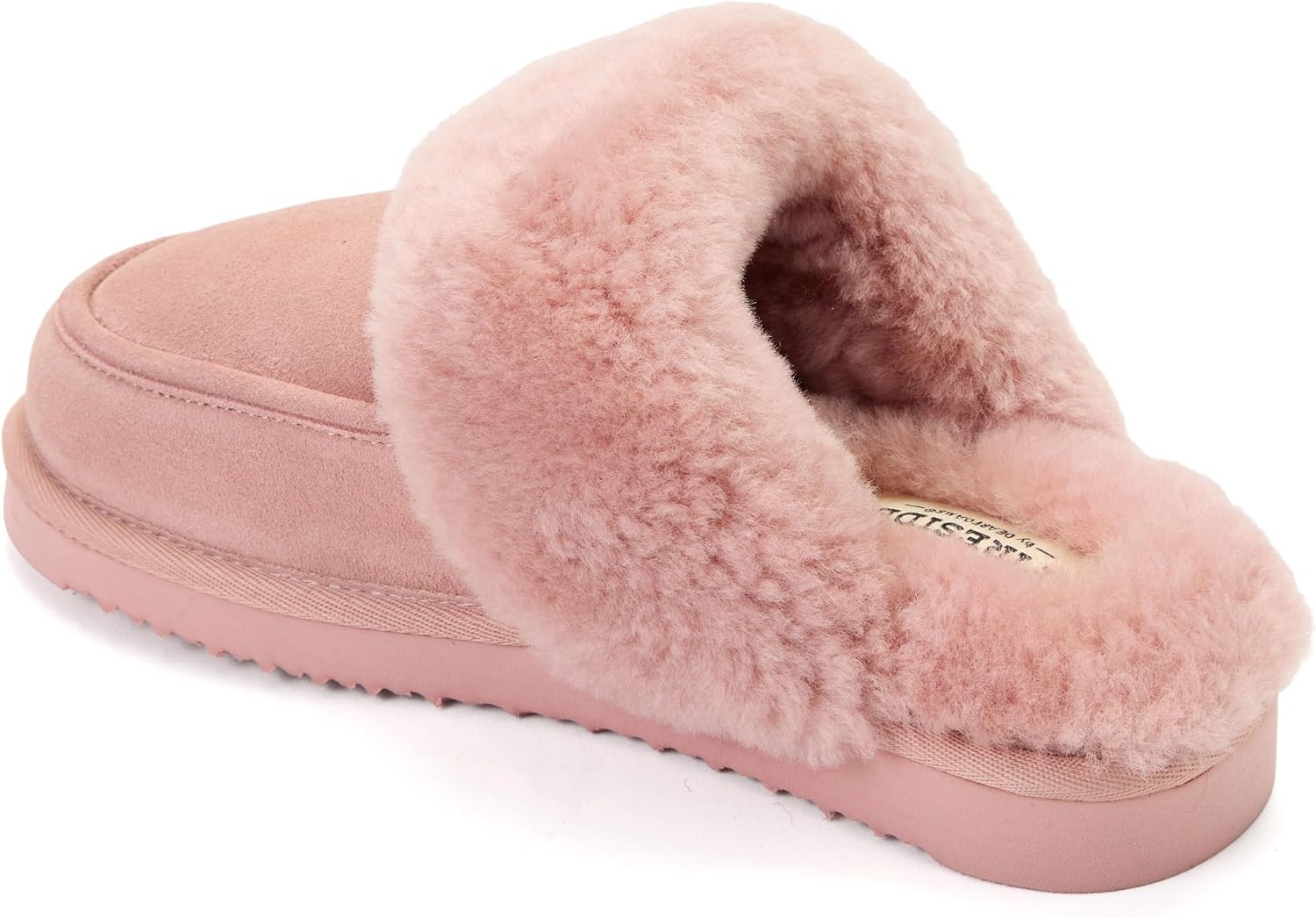 image:imageDearfoams Womens Melville Genuine Shearling ScuffDusty Pink