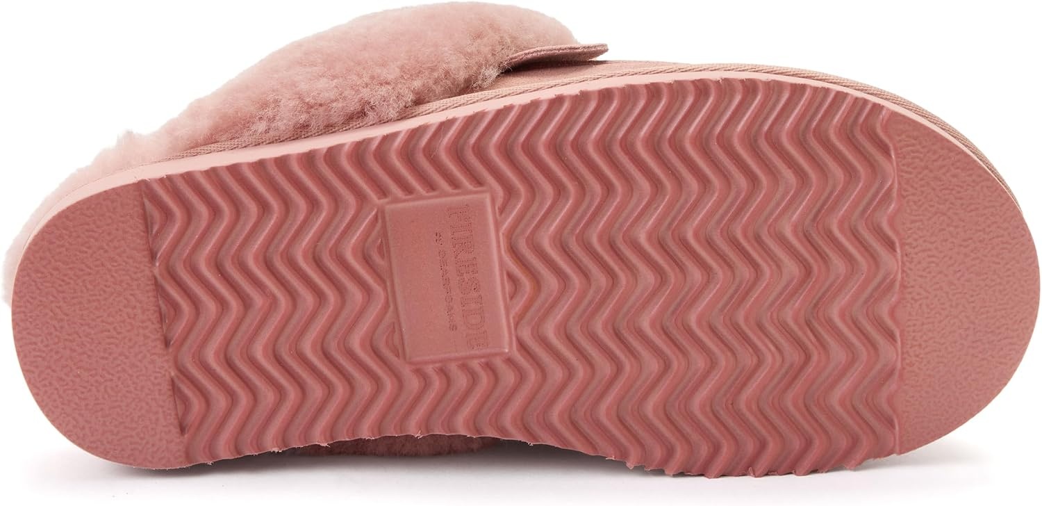image:imageDearfoams Womens Melville Genuine Shearling ScuffDusty Pink