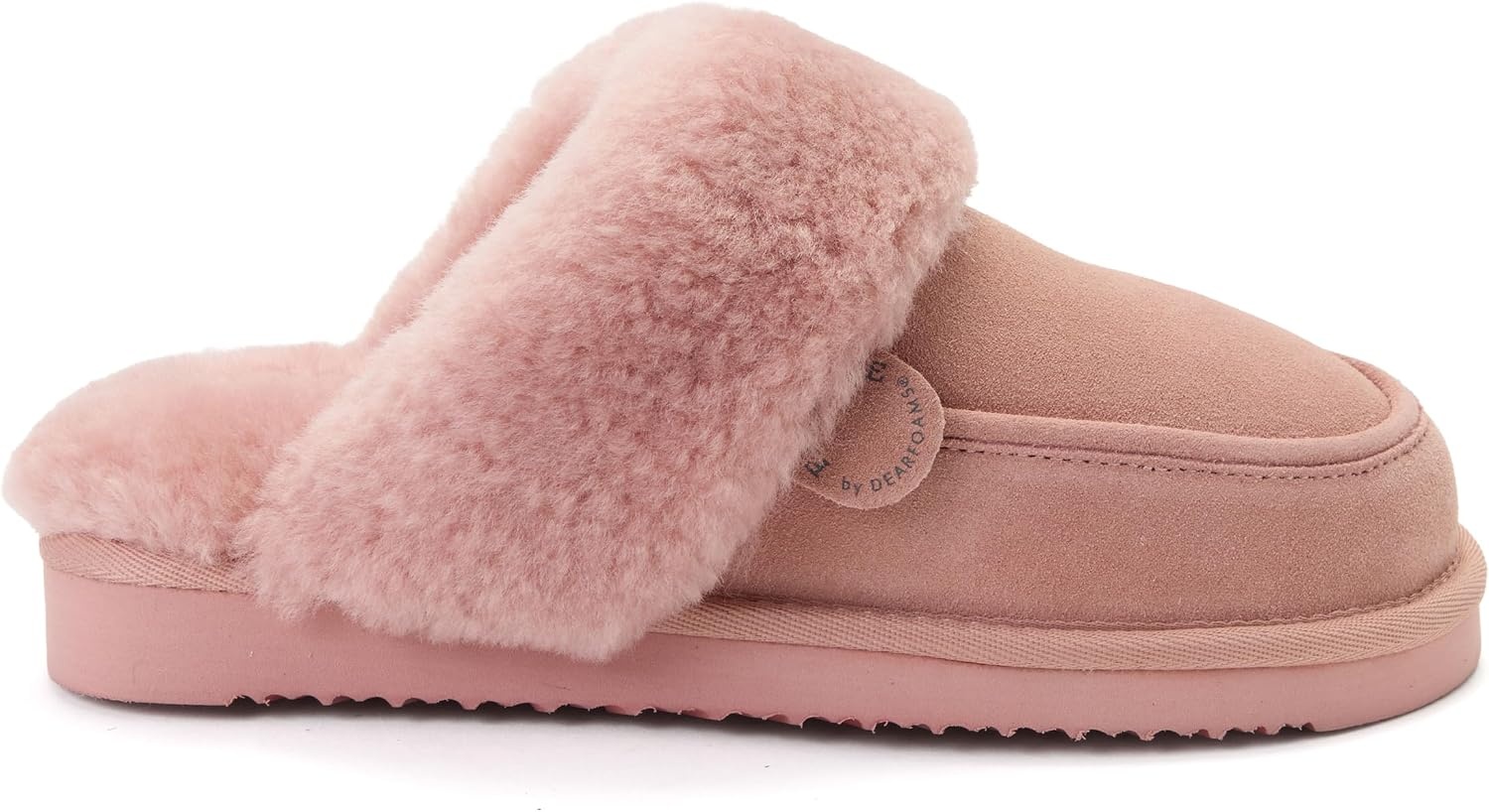 image:imageDearfoams Womens Melville Genuine Shearling ScuffDusty Pink