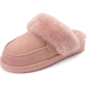 Dearfoams Women’s Melville Genuine Shearling Scuff(Dusty Pink)