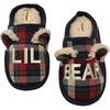 Dearfoams Boys Red Plaid Lil Bear Christmas Holiday Slippers House Shoes 11-12