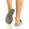 Dearfoams Womens Microfiber Terry Slide Slippers(Iceberg)