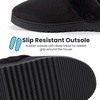 Dearfoams womens Memory Foam House Shoes Slip on Microsuede Scuff, Plush Lined Indoor Outdoor Slippers(Black)