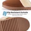 Dearfoams womens Memory Foam House Shoes Slip on Microsuede Scuff, Plush Lined Indoor Outdoor Slippers(Chestnut)