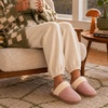 Dearfoams womens Memory Foam House Shoes Slip on Microsuede Scuff, Plush Lined Indoor Outdoor Slippers(Dusty Pink)