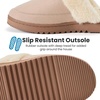 Dearfoams womens Memory Foam House Shoes Slip on Microsuede Scuff, Plush Lined Indoor Outdoor Slippers(Sand)