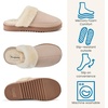 Dearfoams womens Memory Foam House Shoes Slip on Microsuede Scuff, Plush Lined Indoor Outdoor Slippers(Sand)