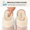 Dearfoams womens Memory Foam House Shoes Slip on Microsuede Scuff, Plush Lined Indoor Outdoor Slippers(Sand)
