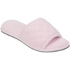 Dearfoams Women’s Micro Terry Slide with Quilted Vamp, Fresh Pink, Large 9-10