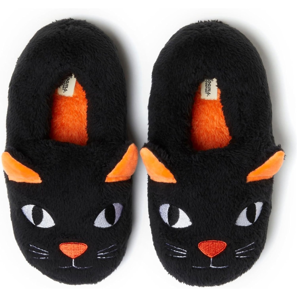 image:imageDearfoams Unisex Adult Matching Family Holiday Christmas Reindeer amp Turkey ScuffBlack Cat