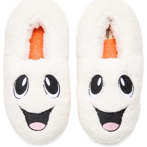 Dearfoams Unisex Adult Matching Family Holiday Christmas Reindeer & Turkey Scuff(Ghost)