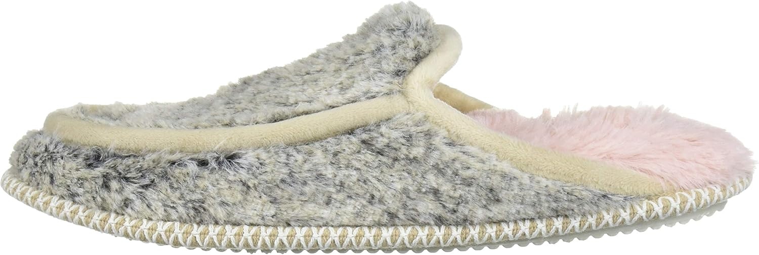 image:imageDearfoams Womens Pile Scuff W Velour Trim SlipperBrown