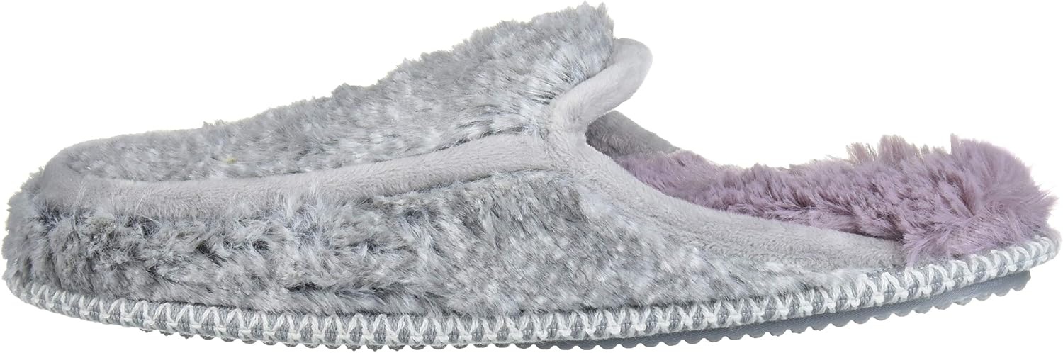 image:imageDearfoams Womens Pile Scuff W Velour Trim SlipperGrey