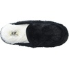 Dearfoams Women’s Pile Scuff W Velour Trim Slipper(Black Solid)