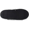 Dearfoams Women’s Pile Scuff W Velour Trim Slipper(Black Solid)
