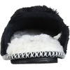 Dearfoams Women’s Pile Scuff W Velour Trim Slipper(Black Solid)