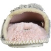 Dearfoams Women’s Pile Scuff W Velour Trim Slipper(Brown)