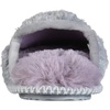 Dearfoams Women’s Pile Scuff W Velour Trim Slipper(Grey)
